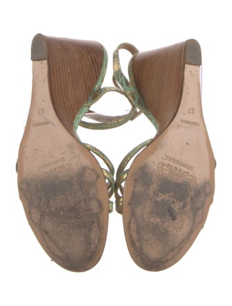 Bruno Magli Leather Printed Sandals