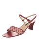 Bruno Magli Leather Printed Slingback Sandals