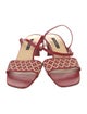 Bruno Magli Leather Printed Slingback Sandals
