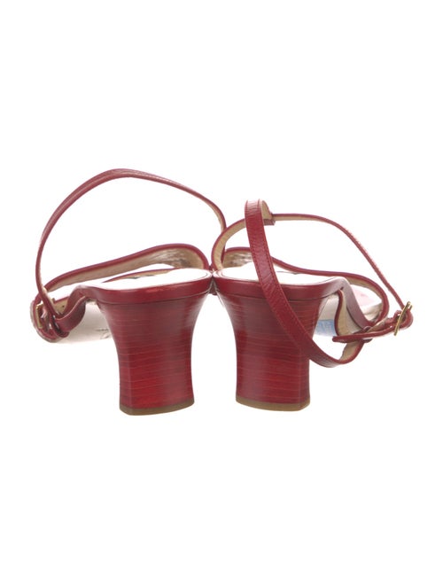 Bruno Magli Leather Printed Slingback Sandals