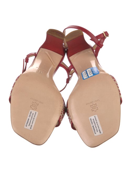 Bruno Magli Leather Printed Slingback Sandals