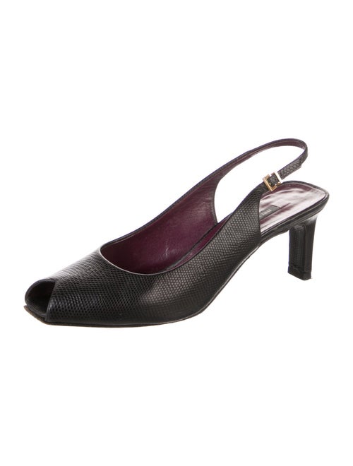 Bruno Magli Embossed Leather Slingback Pumps