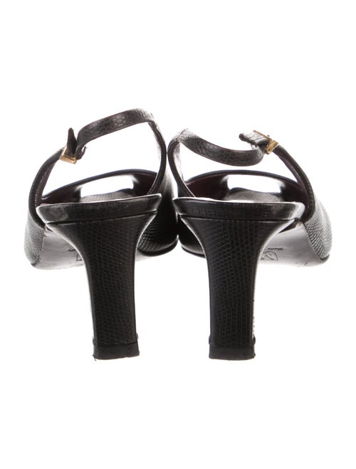 Bruno Magli Embossed Leather Slingback Pumps