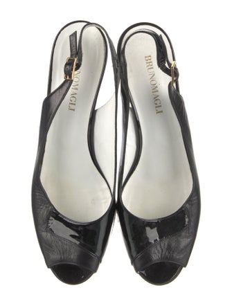 Bruno Magli Patent Leather Slingback Pumps