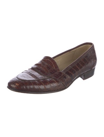 Bruno Magli Crocodile Dress Loafers
