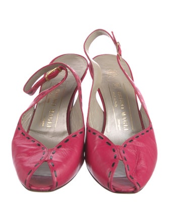 Bruno Magli Leather Slingback Pumps