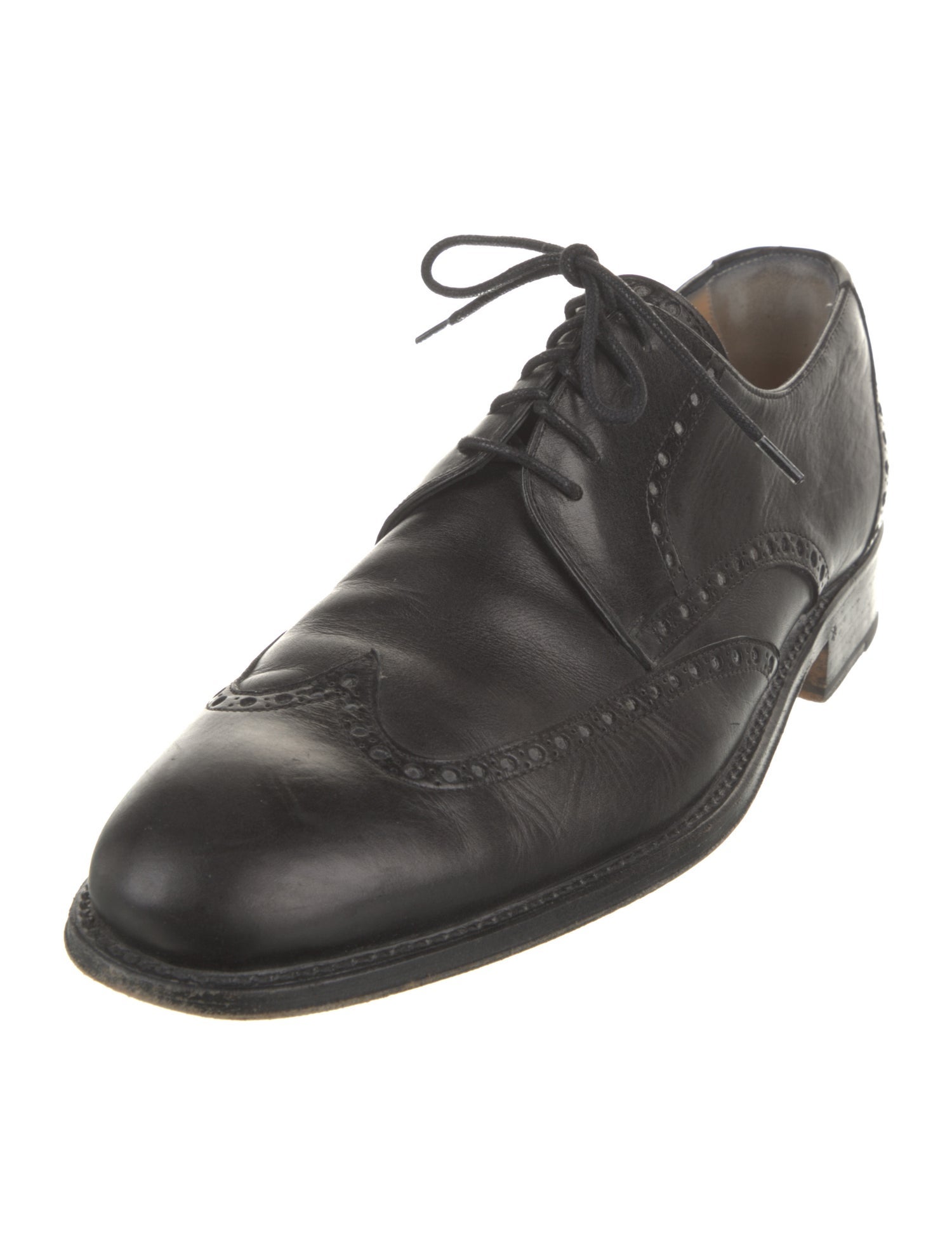 Bruno Magli Leather Lasercut Accents Brogues