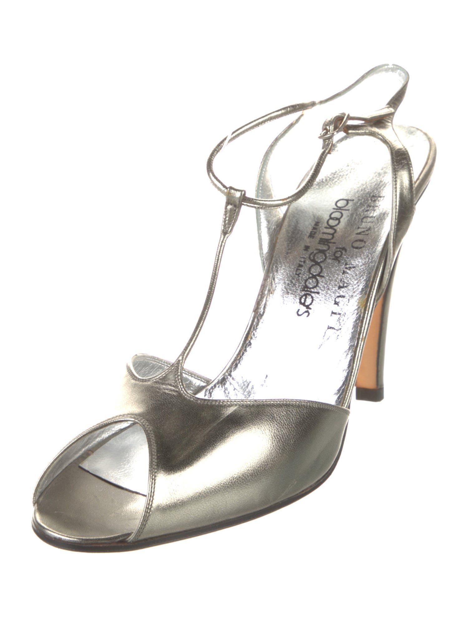 Bruno Magli Leather T-Strap Pumps