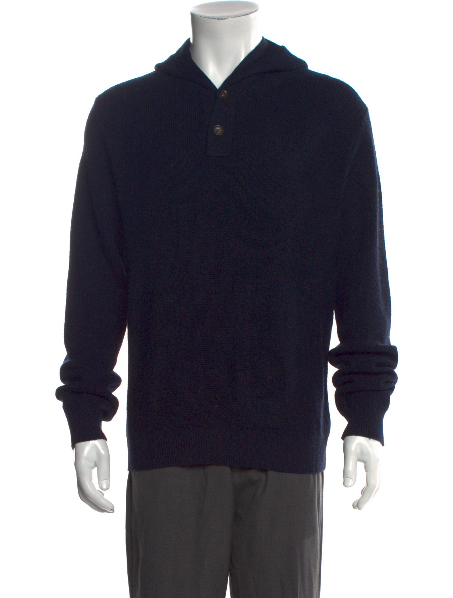 Bruno Magli Merino Wool V-Neck Polo Sweater