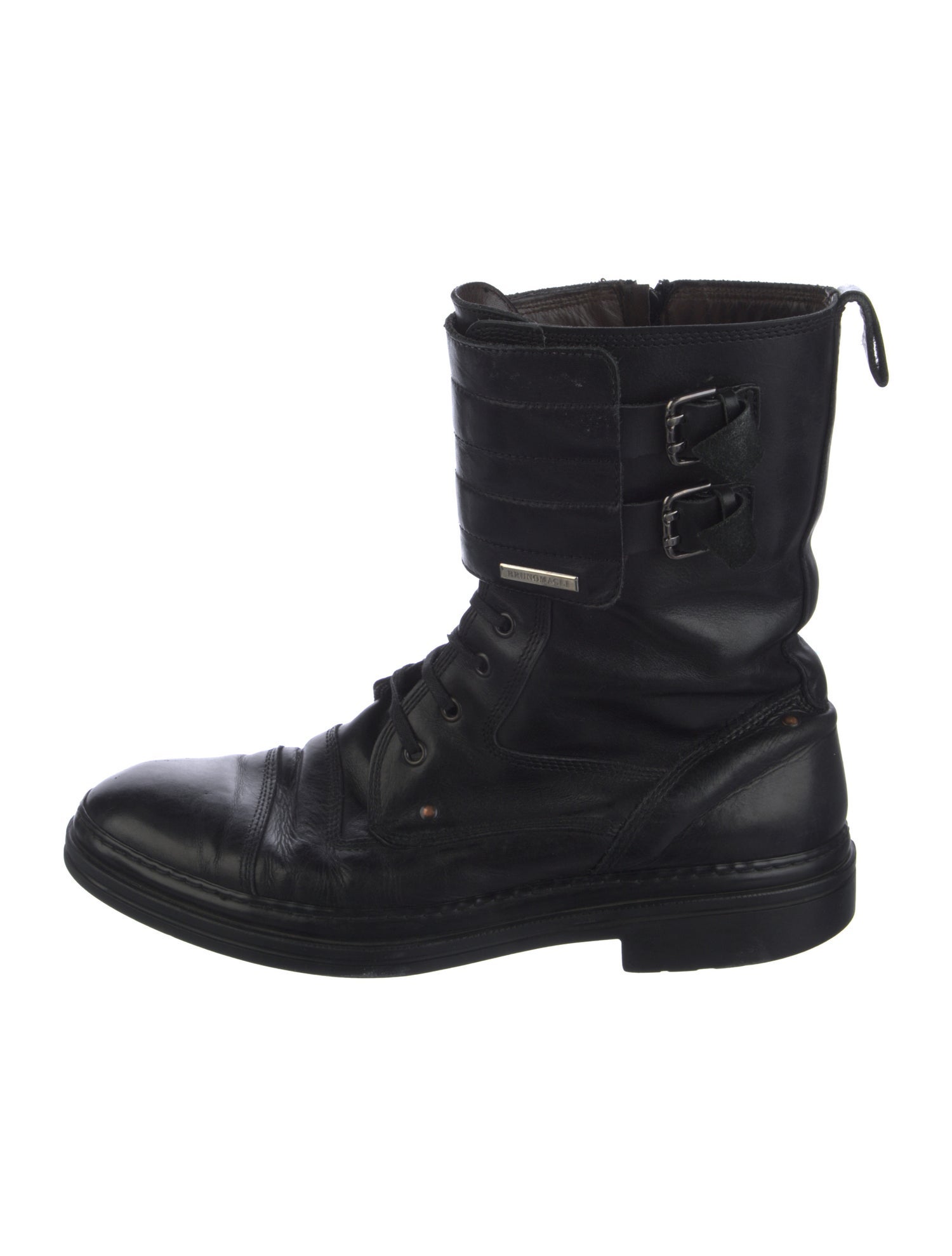 Bruno Magli Leather Combat Boots