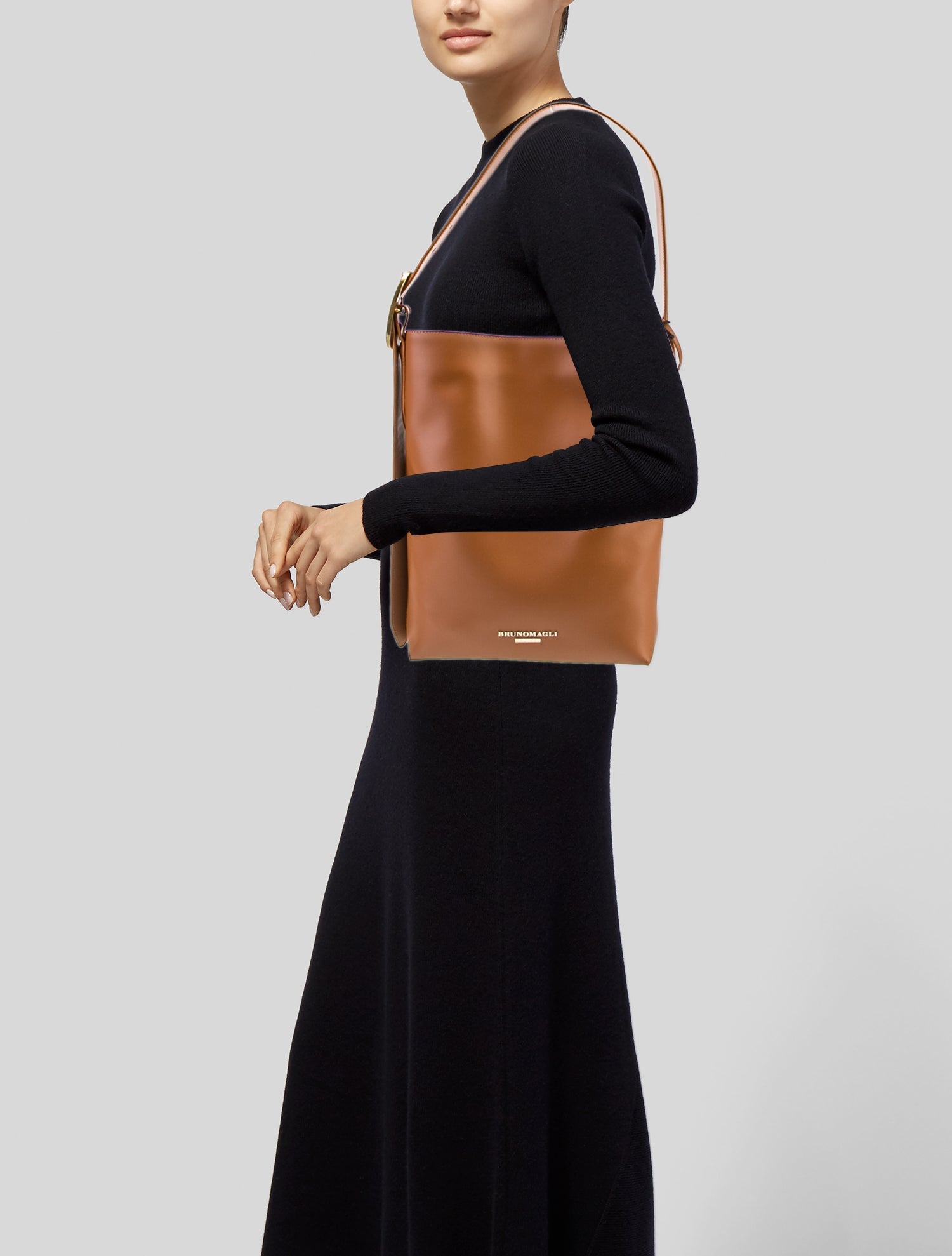 Bruno Magli Leather Bucket Bag