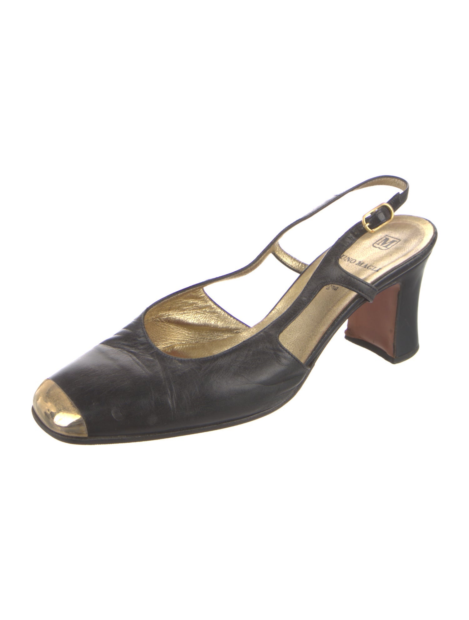 Bruno Magli Leather Slingback Pumps