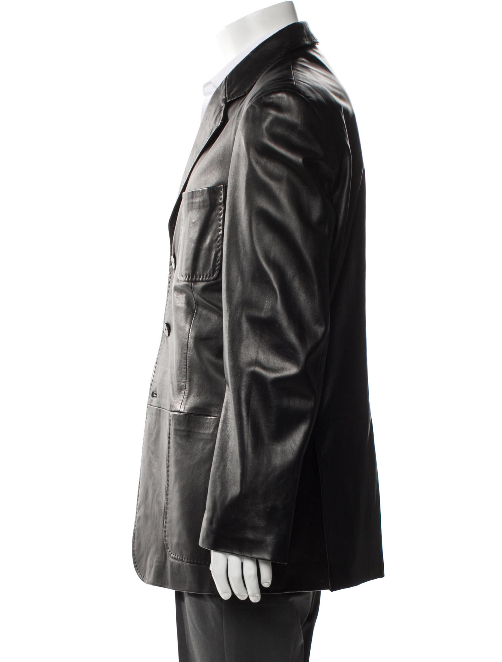 Bruno Magli Leather Moto Jacket