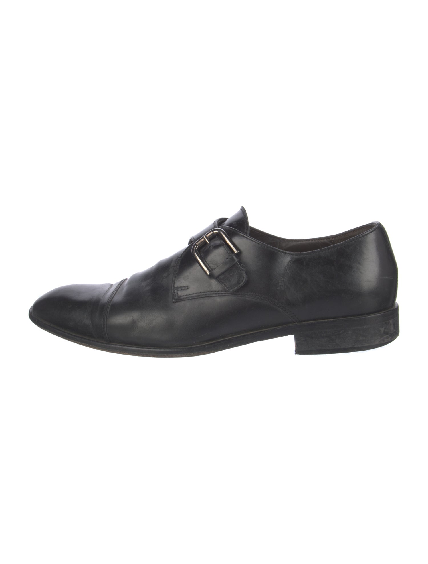 Bruno Magli Leather Monk Straps