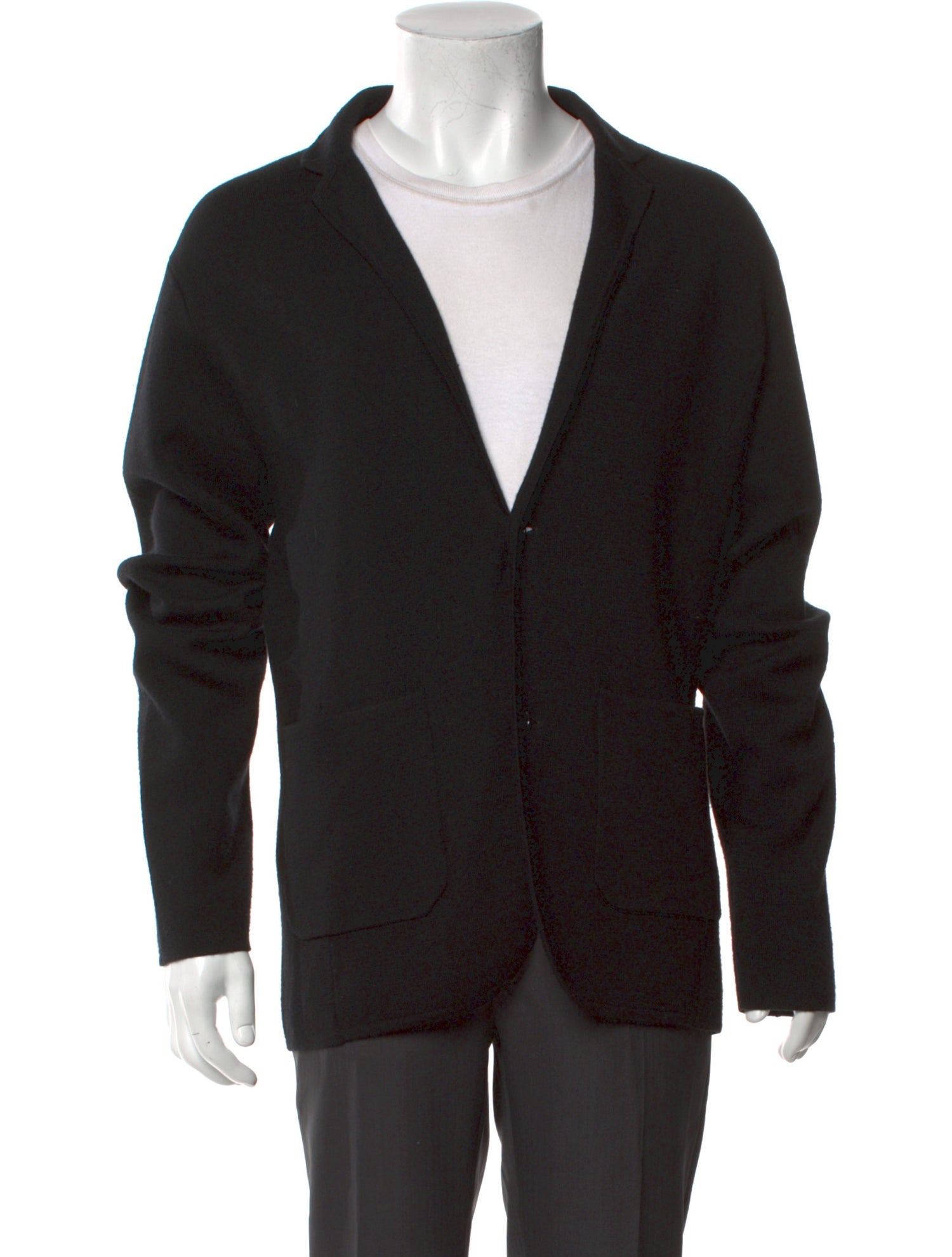 Bruno Magli Merino Wool Collar Cardigan