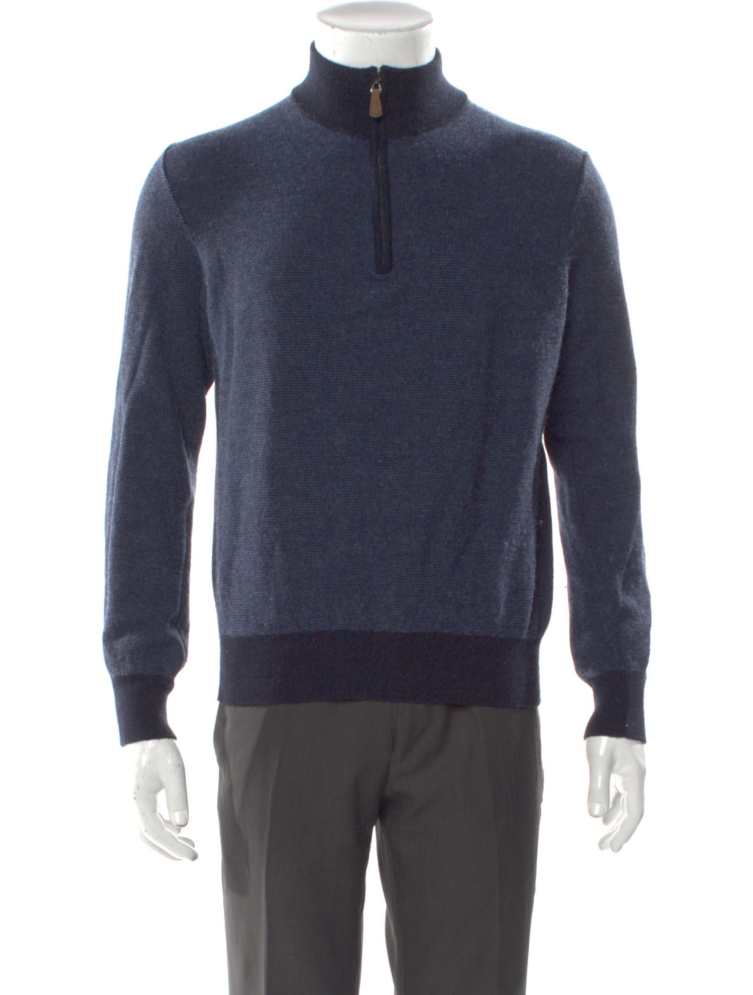 Bruno Magli Merino Wool Mock Neck Pullover
