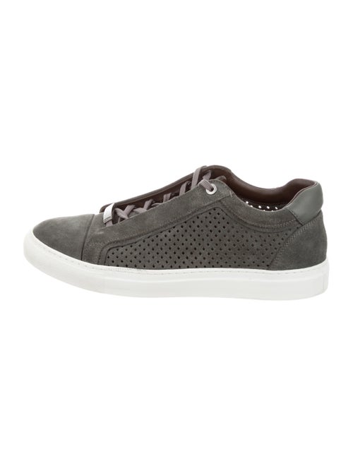 Brioni Suede Low-Top Sneakers grey