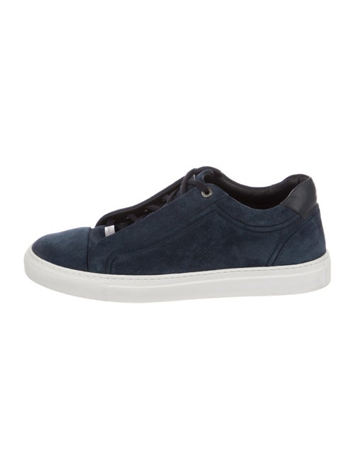 Brioni Suede Low-Top Sneakers navy