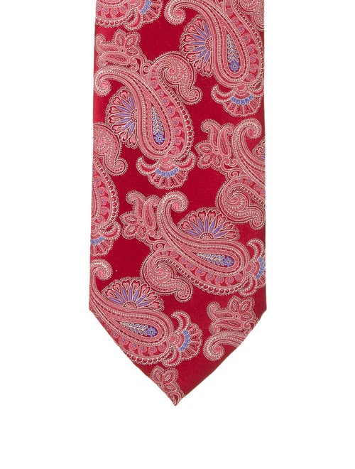 Brioni Silk Paisley Tie multicolor