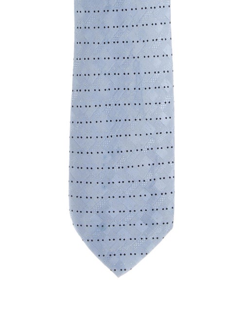 Brioni Silk Printed Tie blue