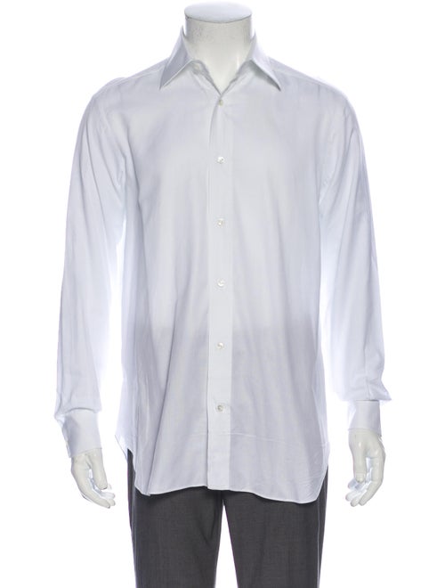 Brioni Long Sleeve Dress Shirt White