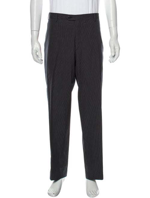 Brioni Striped Dress Pants Blue