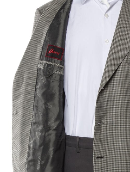 Brioni Wool Houndstooth Print Blazer