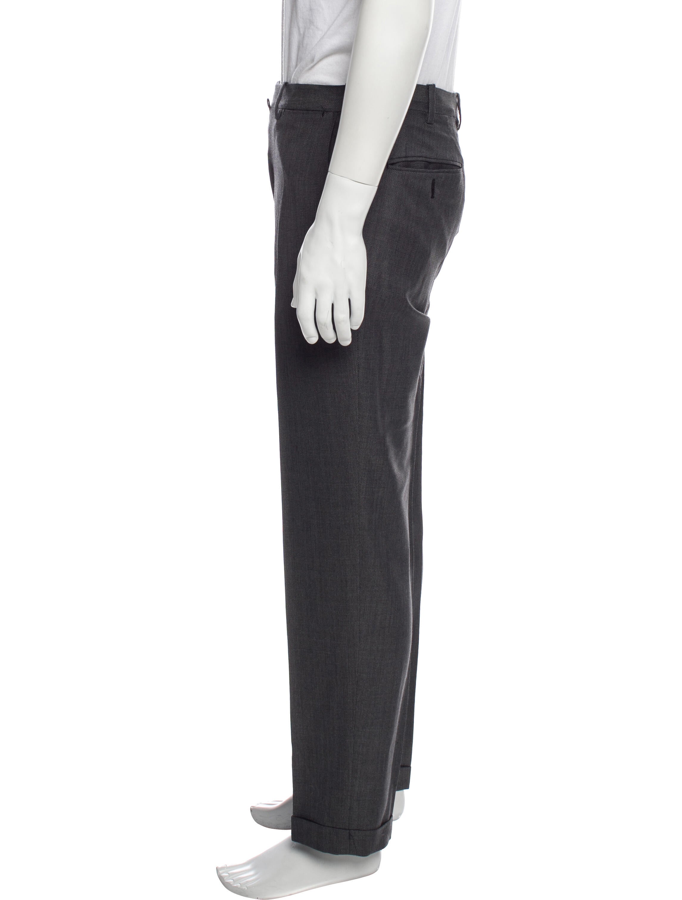 Brioni Dress Pants Grey, 10" Rise Pants, Clothing BRO66526 The