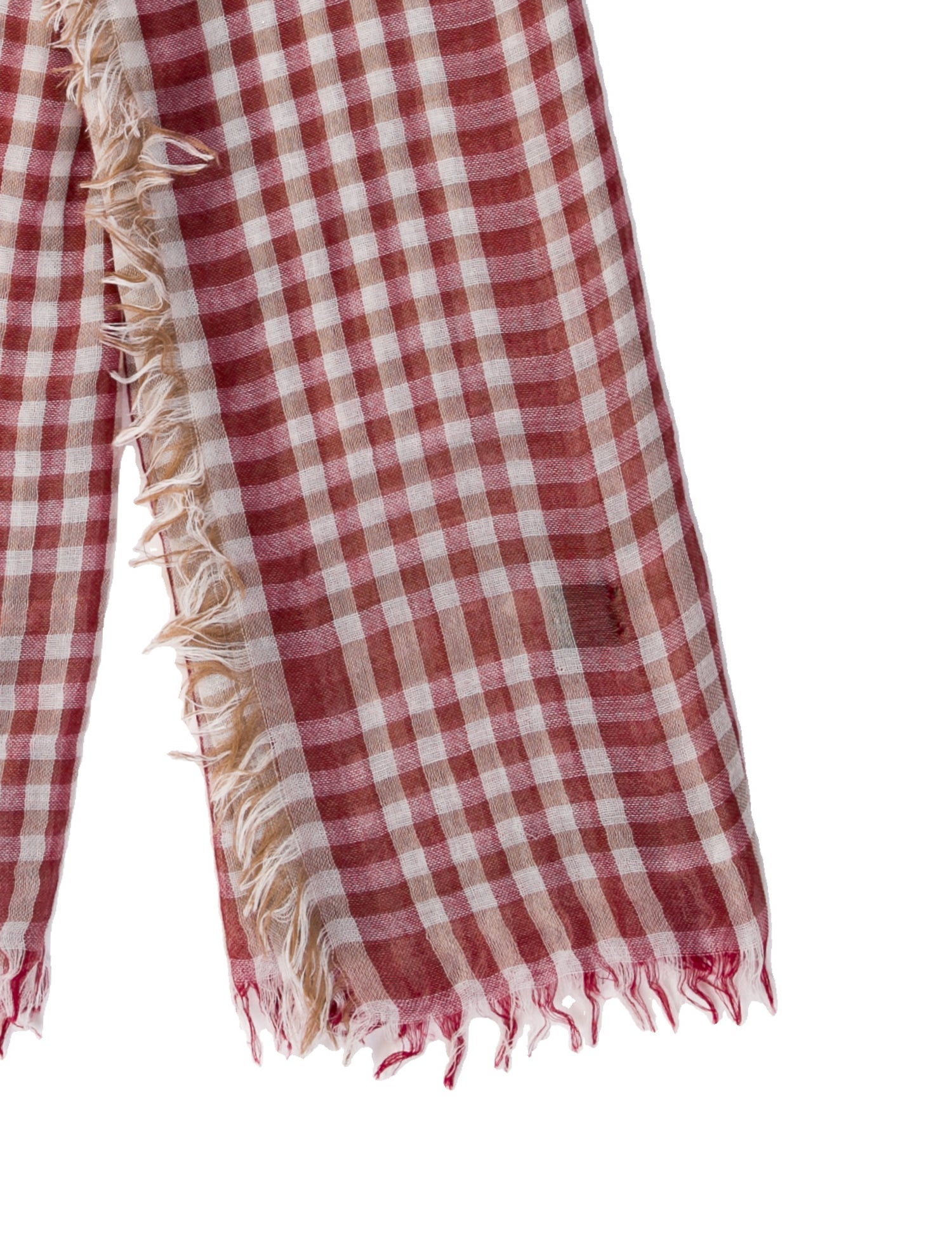 Brioni Wool Plaid Print Scarf