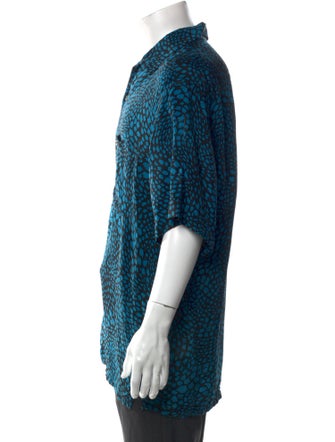 Brioni Graphic Print Short Sleeve Shirt