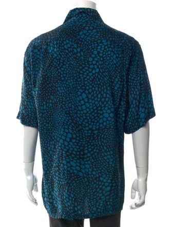 Brioni Graphic Print Short Sleeve Shirt