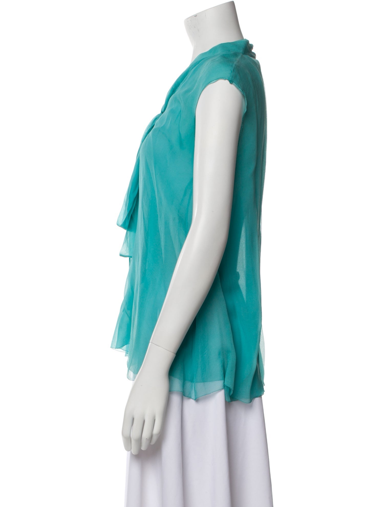 Brioni Silk V-Neck Blouse