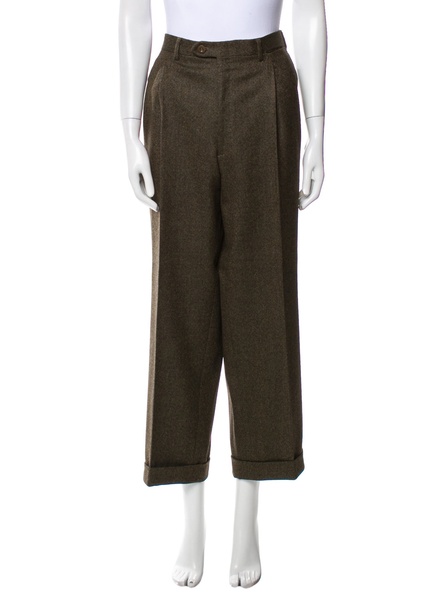 Brioni Wool Wide Leg Pants