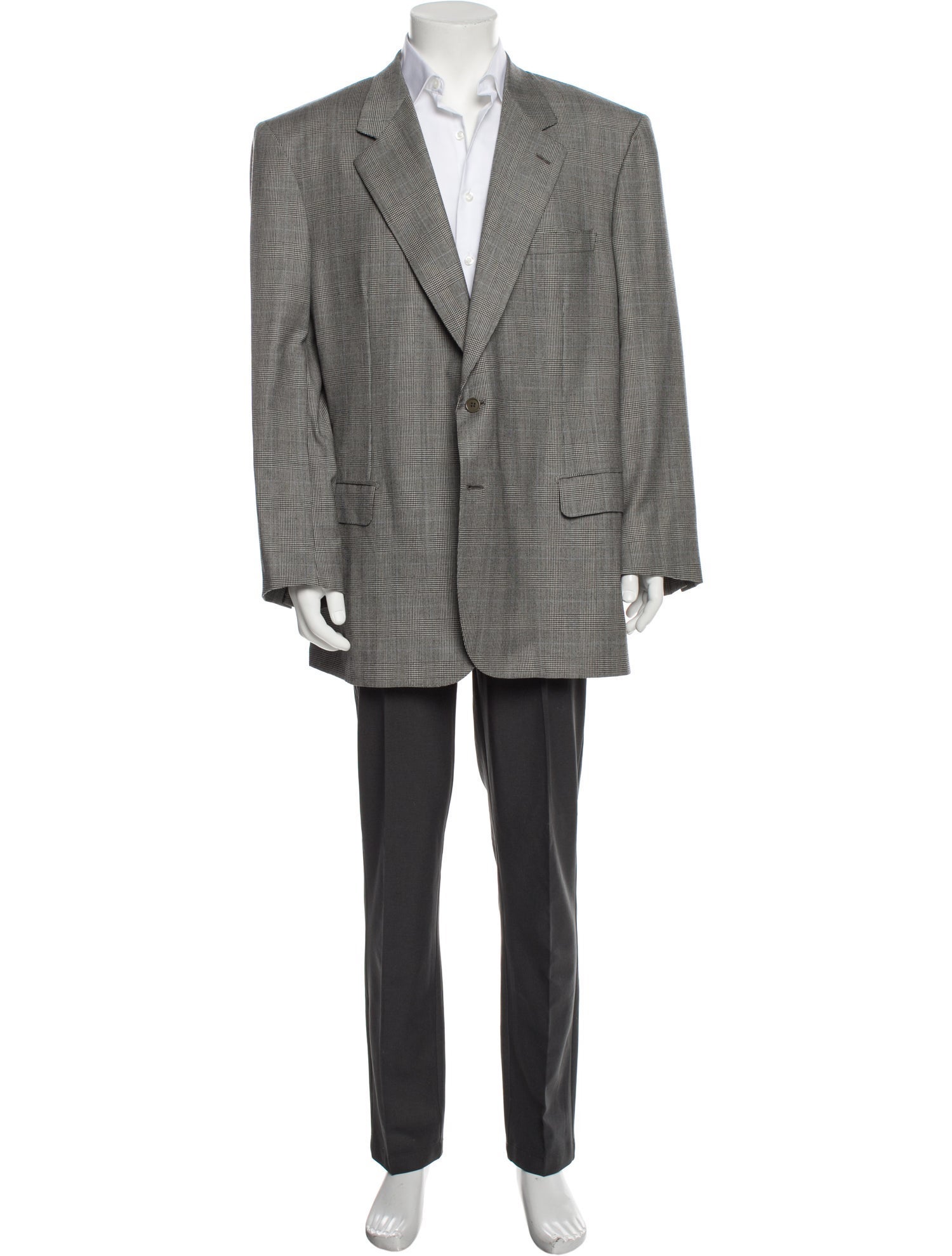 Brioni Plaid Print Blazer