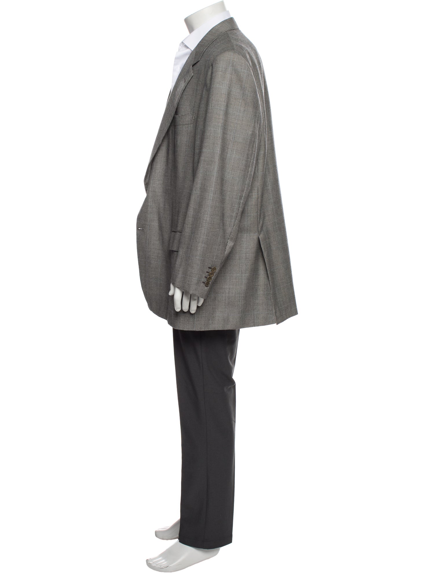 Brioni Plaid Print Blazer