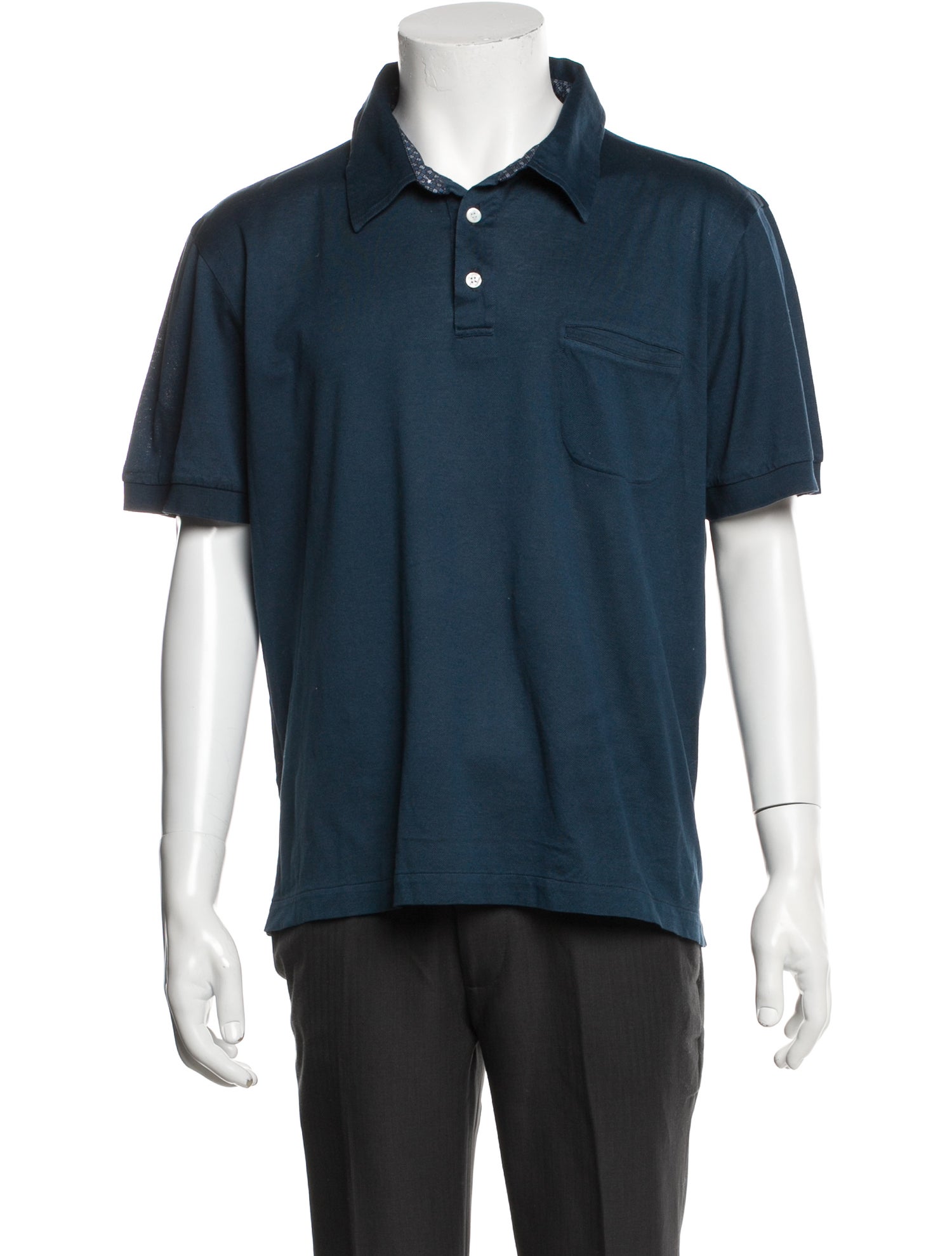 Brioni Collar Short Sleeve Polo Shirt