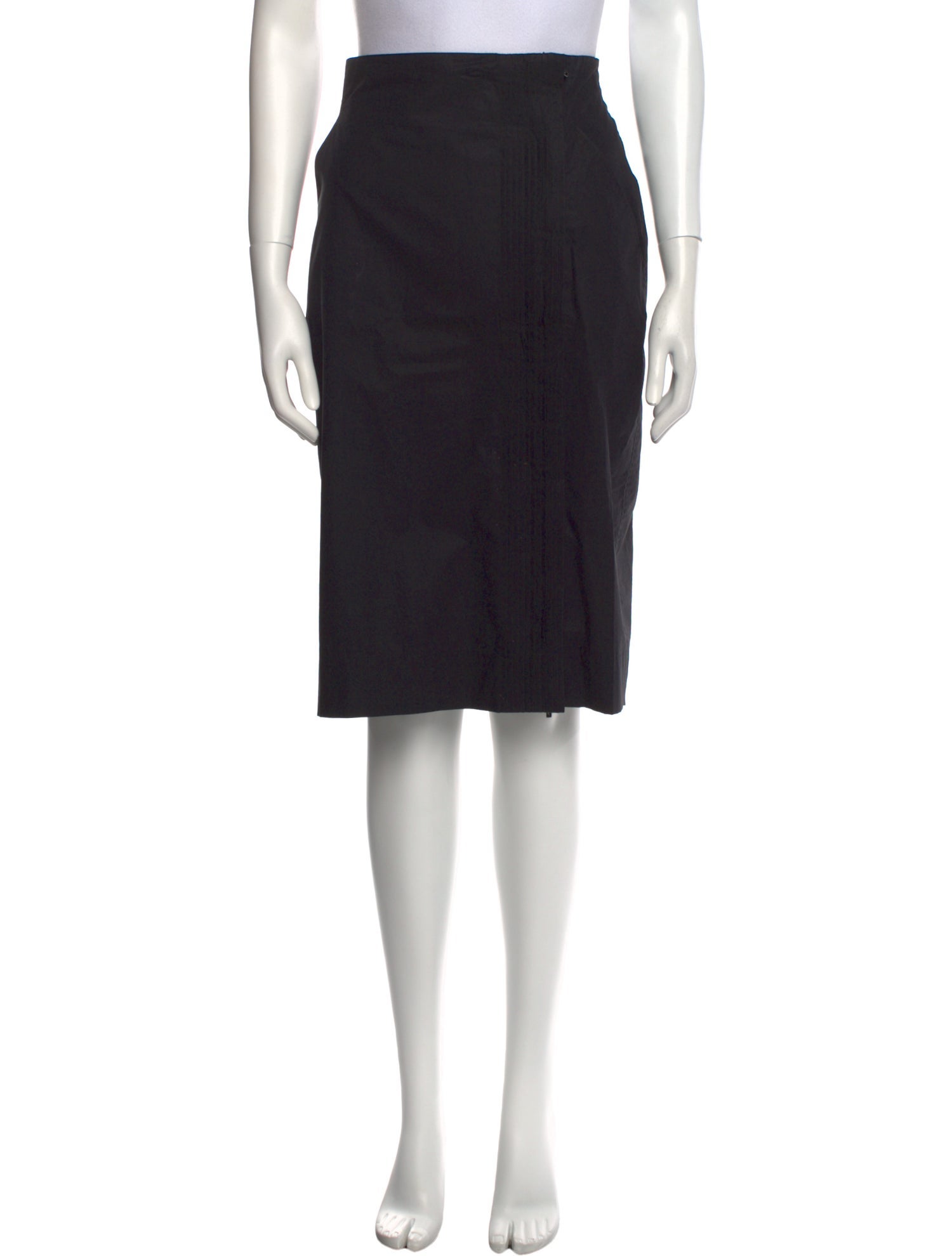 Brioni Pleated Accents Knee-Length Skirt