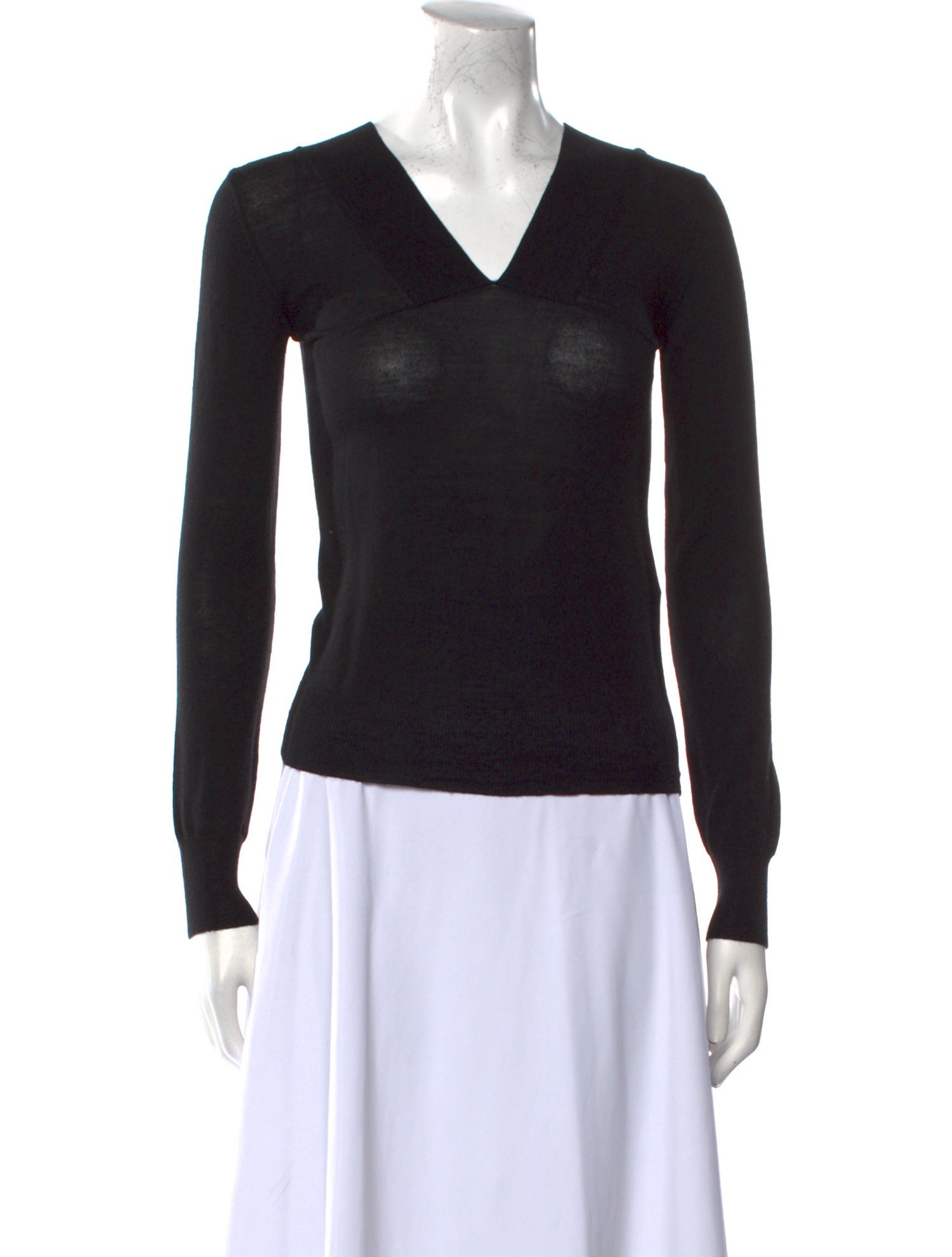 Brioni Virgin Wool V-Neck Top