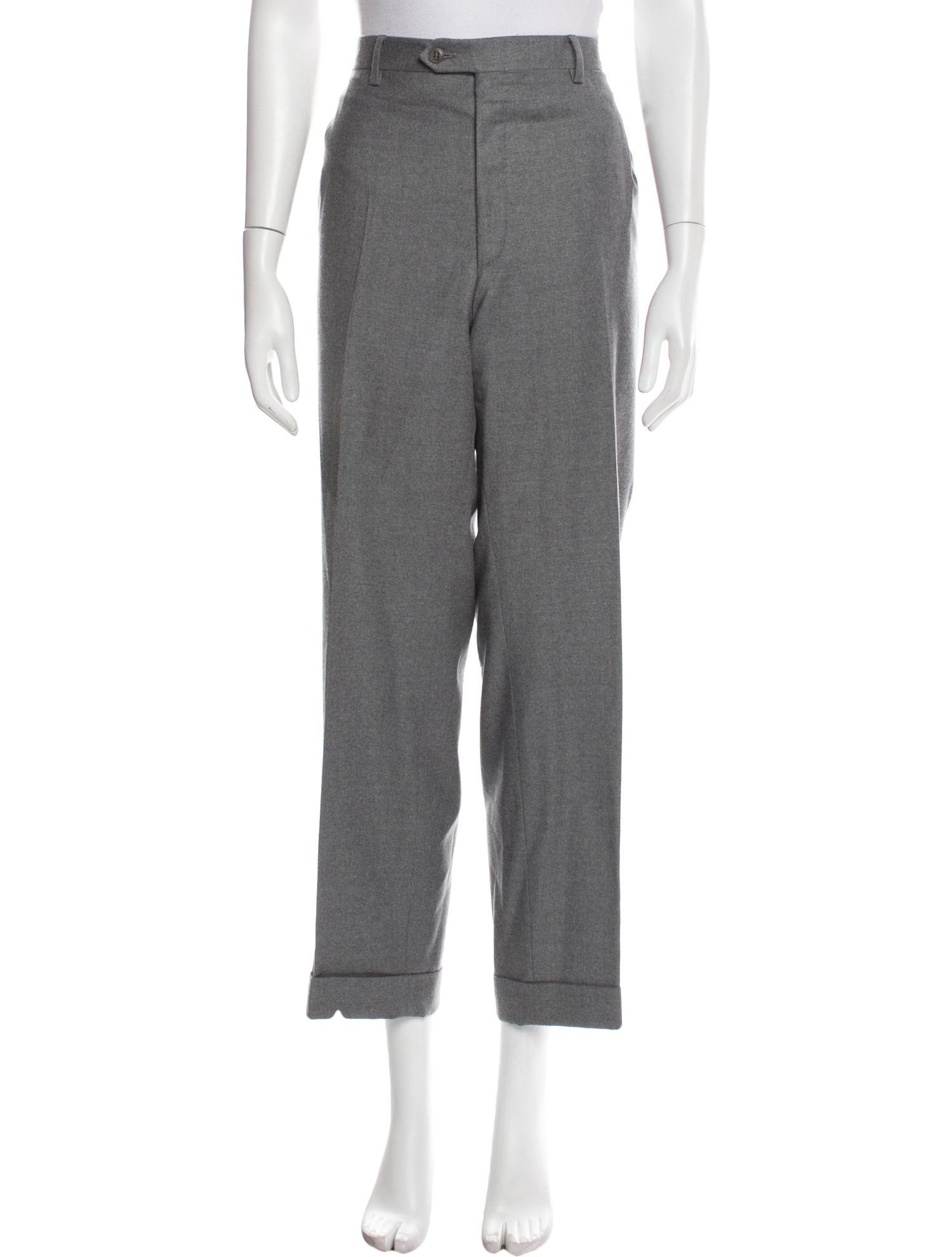 Brioni Wool Wide Leg Pants