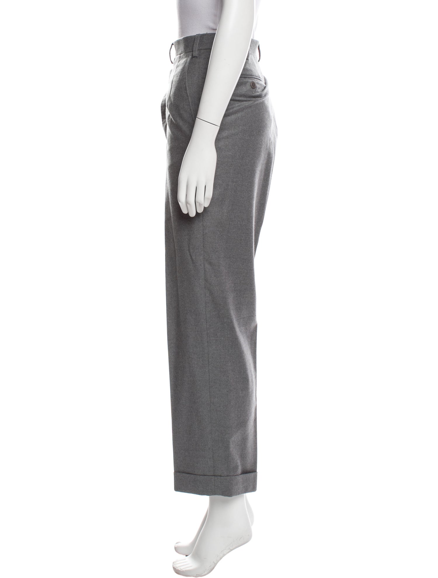 Brioni Wool Wide Leg Pants