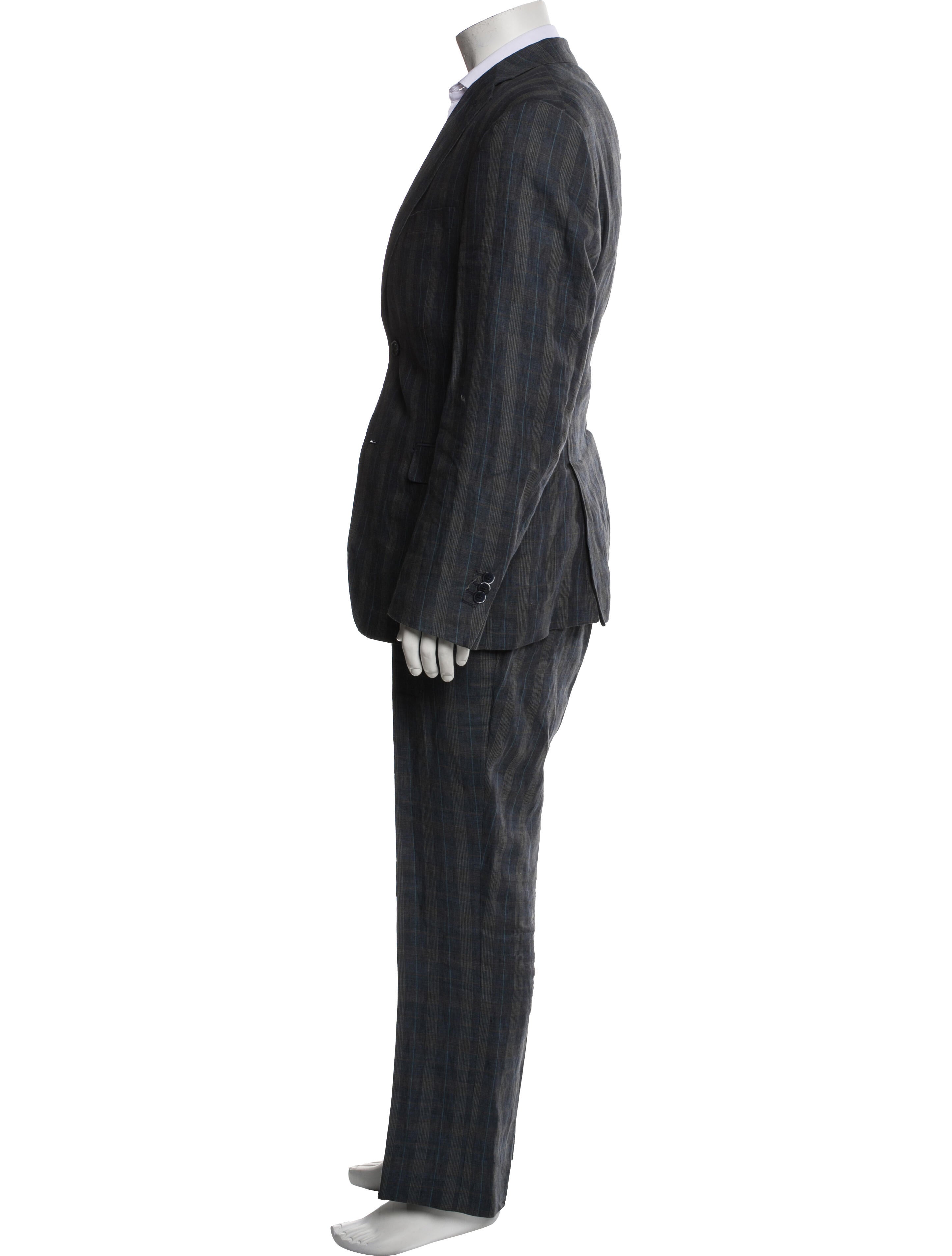 Brioni Linen Striped Two-Piece Blazer