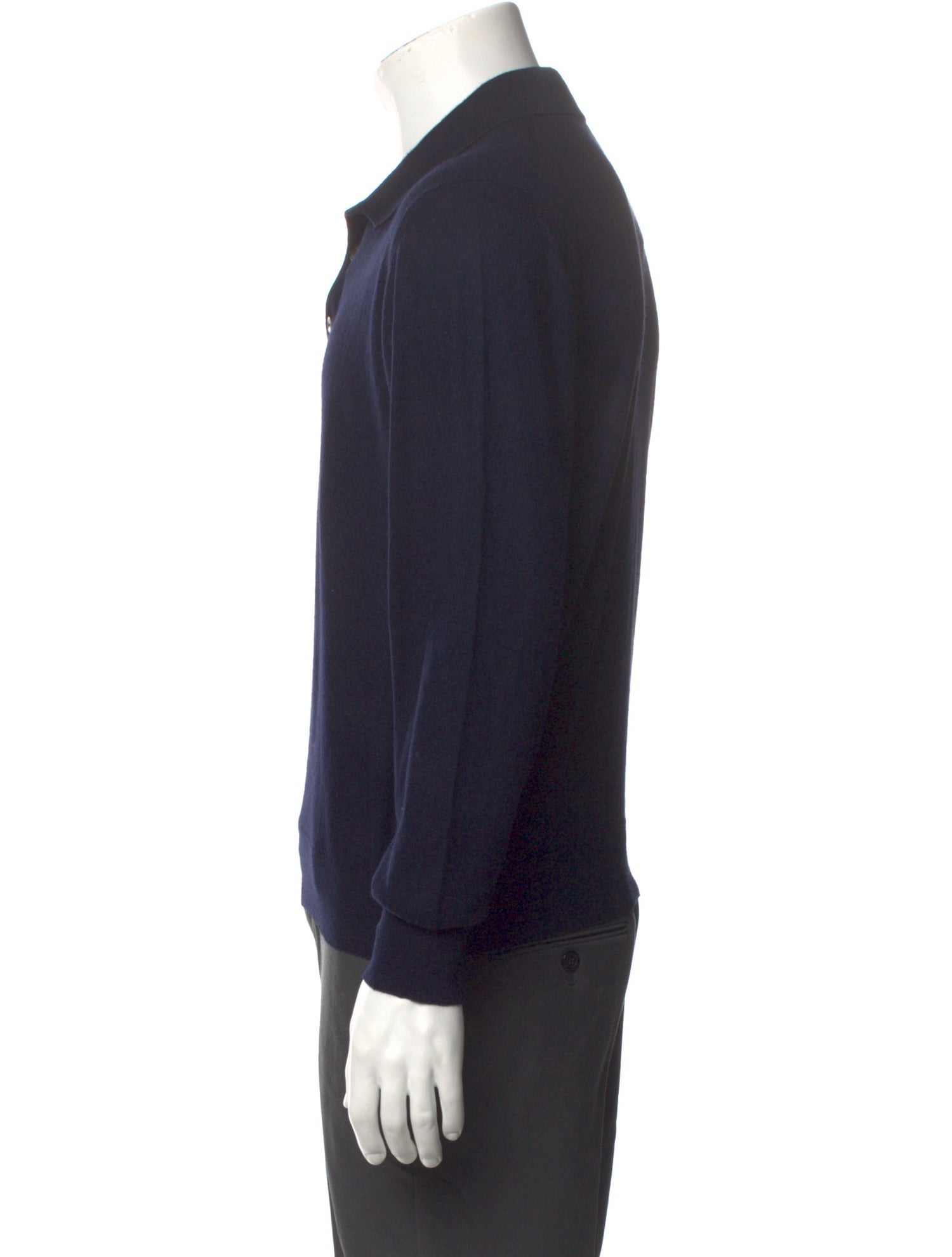 Brioni Collar Long Sleeve Polo Sweater