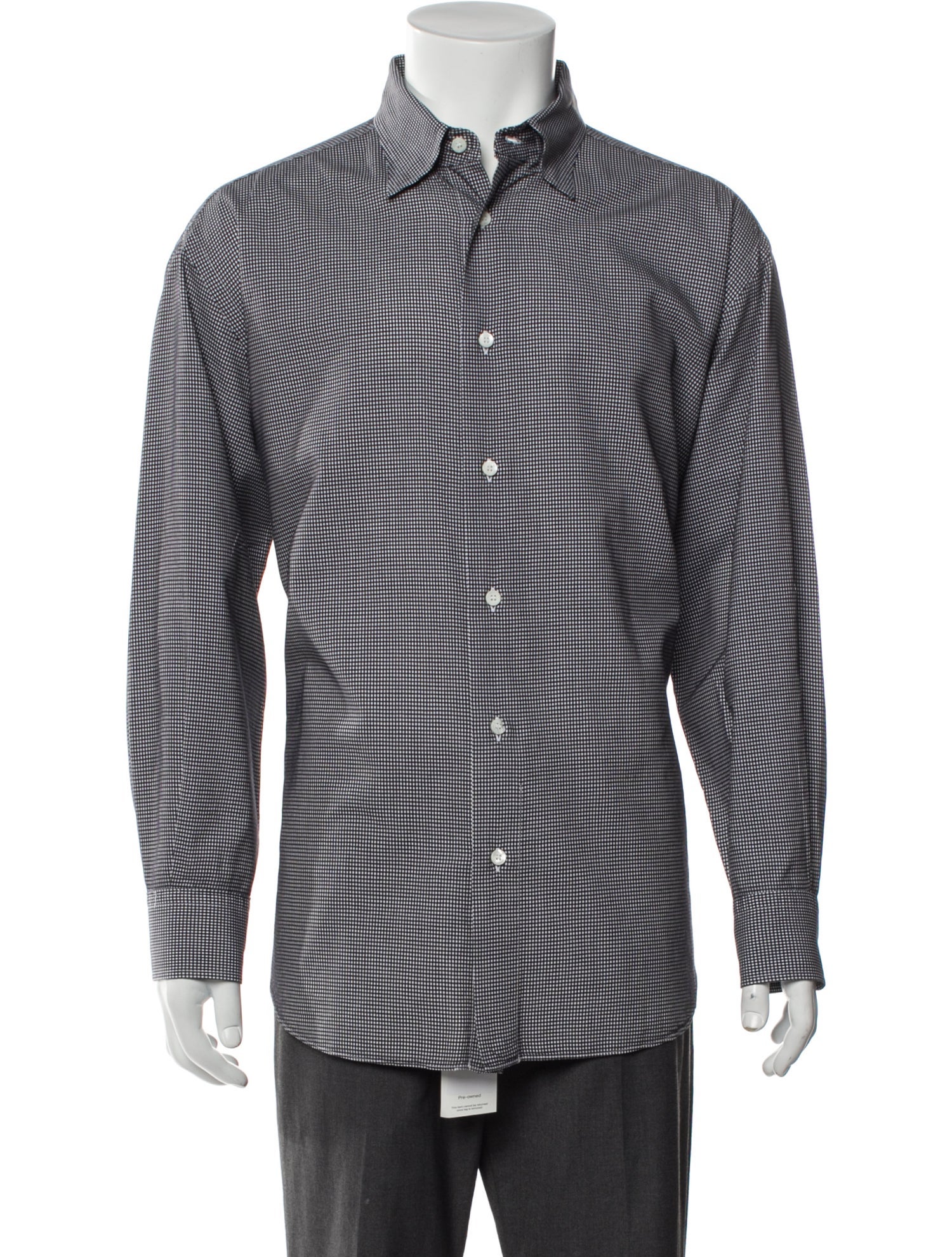 Brioni Plaid Print Long Sleeve Shirt