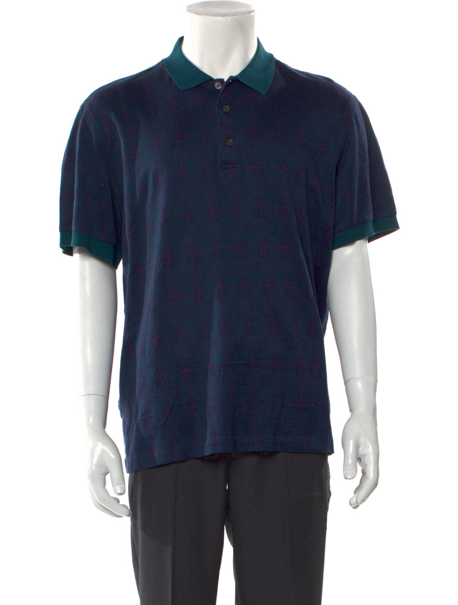 Brioni Collar Short Sleeve Polo Shirt