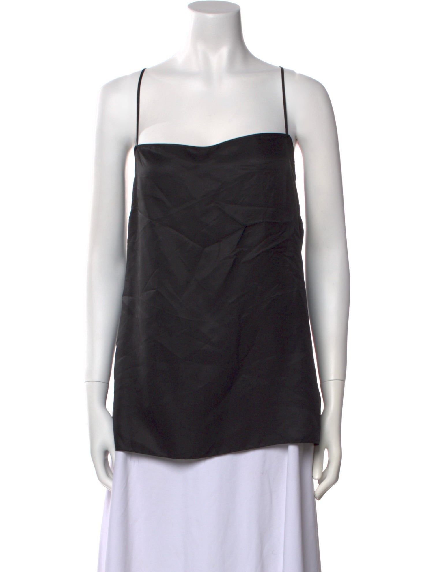 Brioni Silk Square Neckline Top