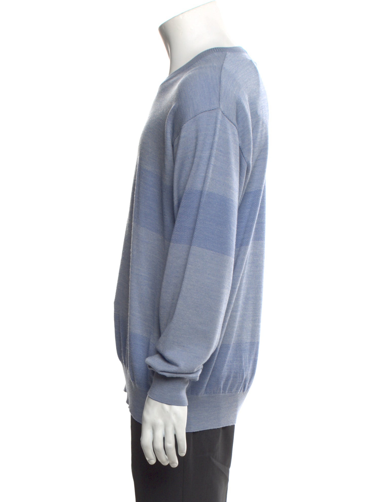 Brioni Wool Colorblock Pattern Pullover