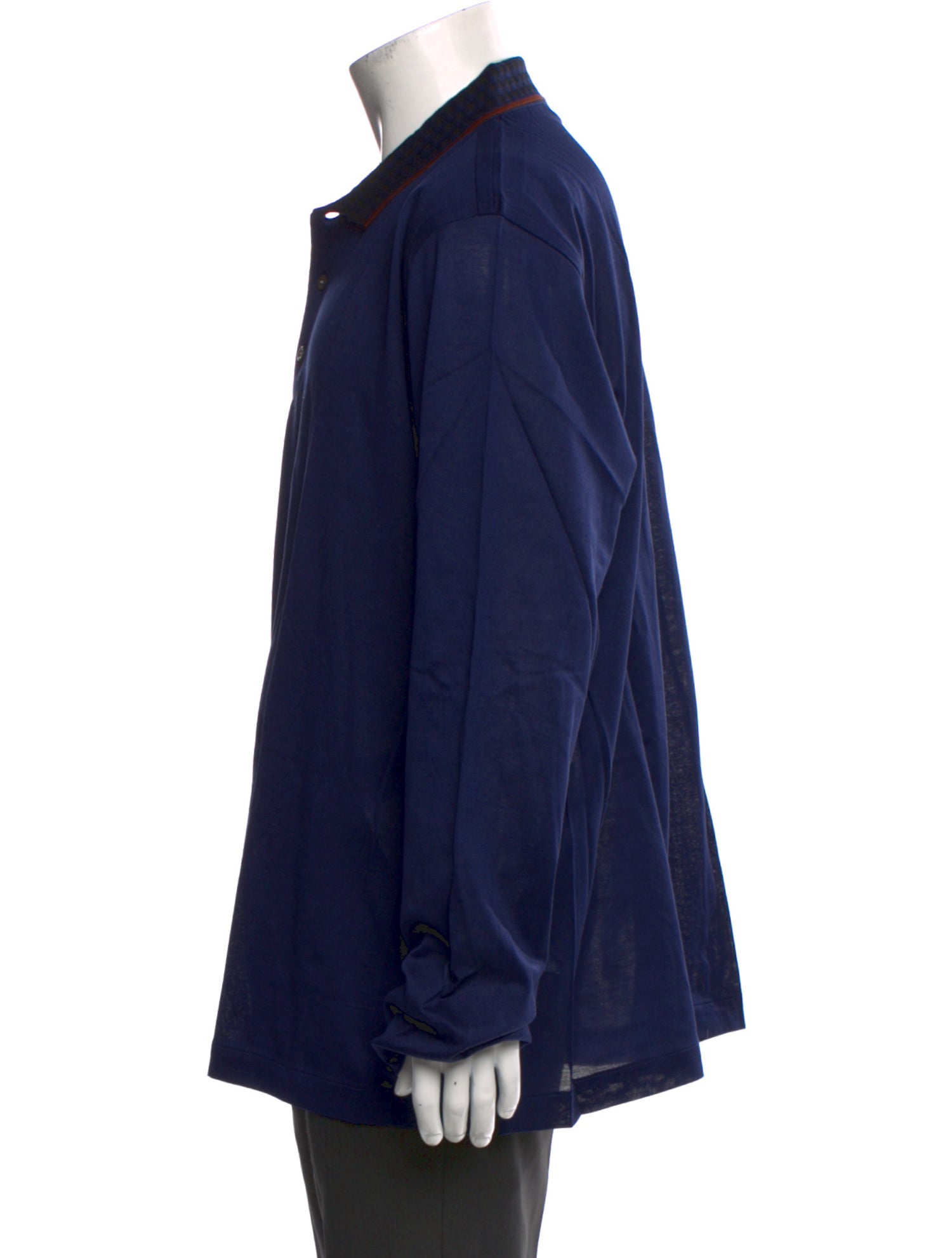 Brioni Collar Long Sleeve Polo Shirt