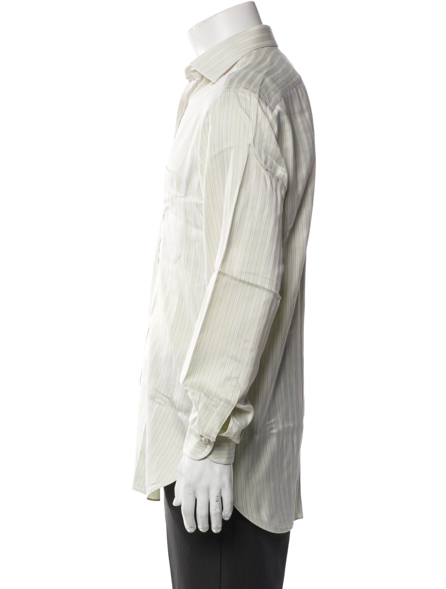 Brioni Striped Long Sleeve Dress Shirt