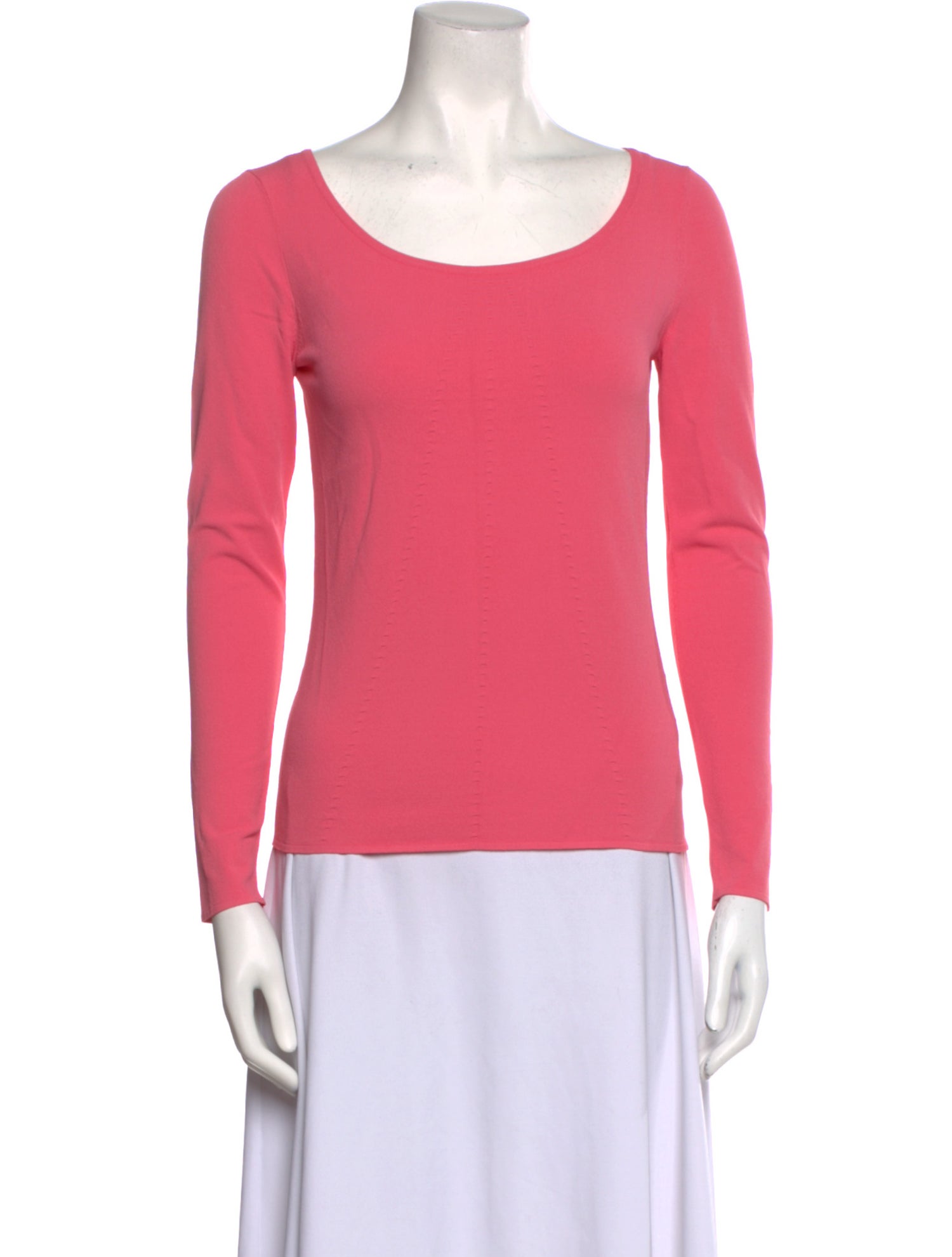 Brioni Scoop Neck Long Sleeve Top