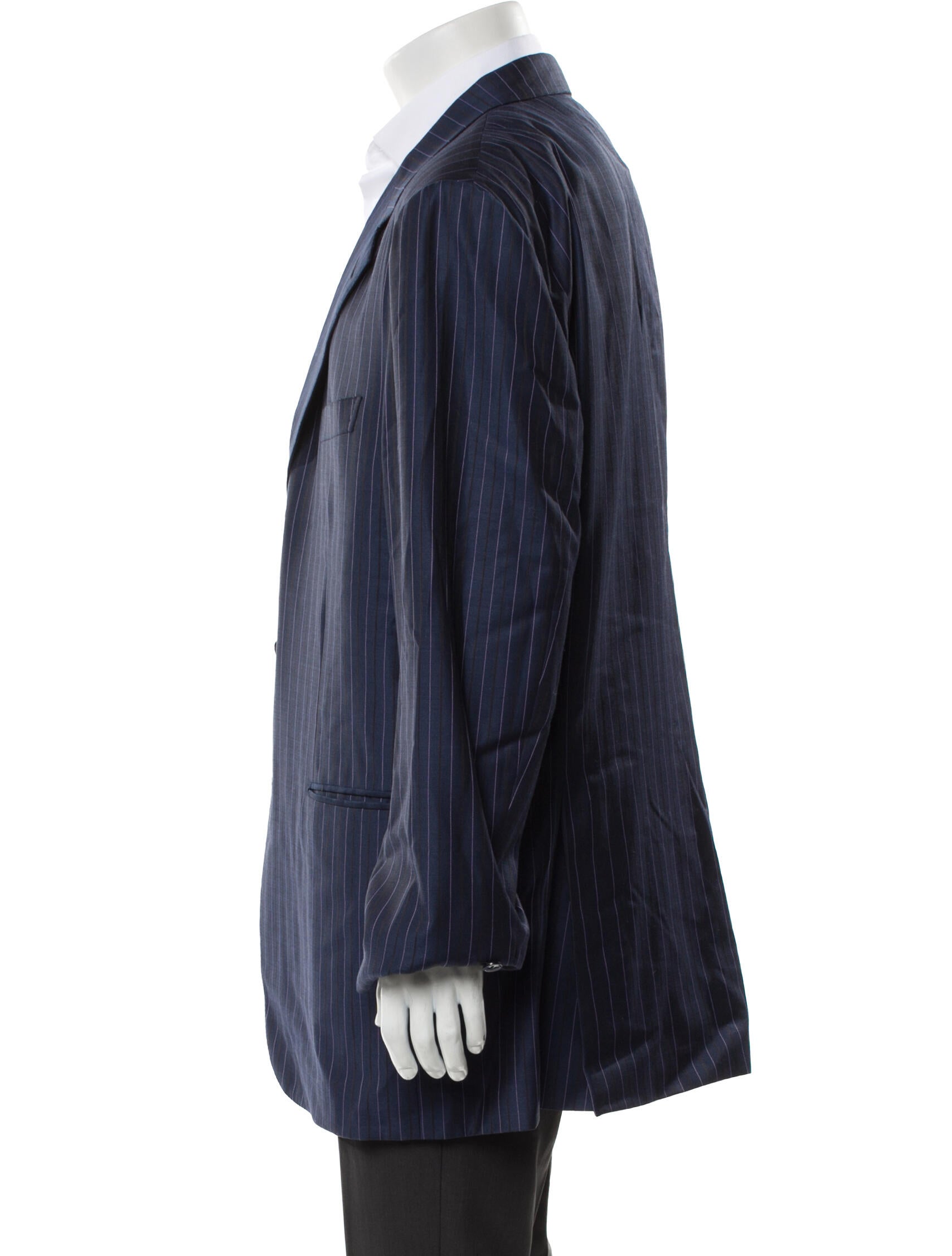 Brioni Wool Striped Coat